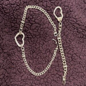 Silver Heart Chain Bracelet